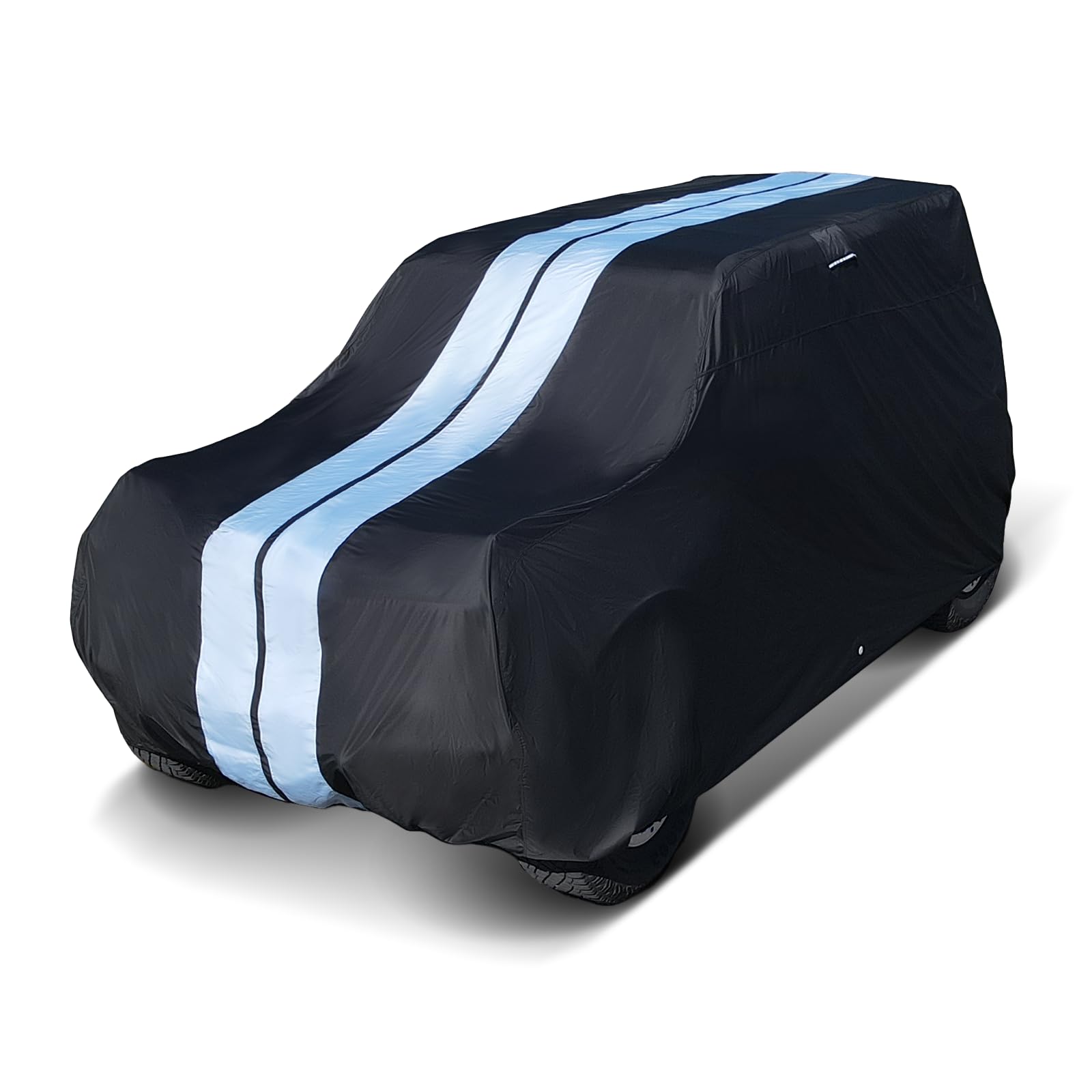 iCarCover Premium Plus SUV Car Cover Waterproof All Weather Rain Snow UV Sun Protection, CJ-5, Wrangler, FJ40, Tracker 2-Door, S