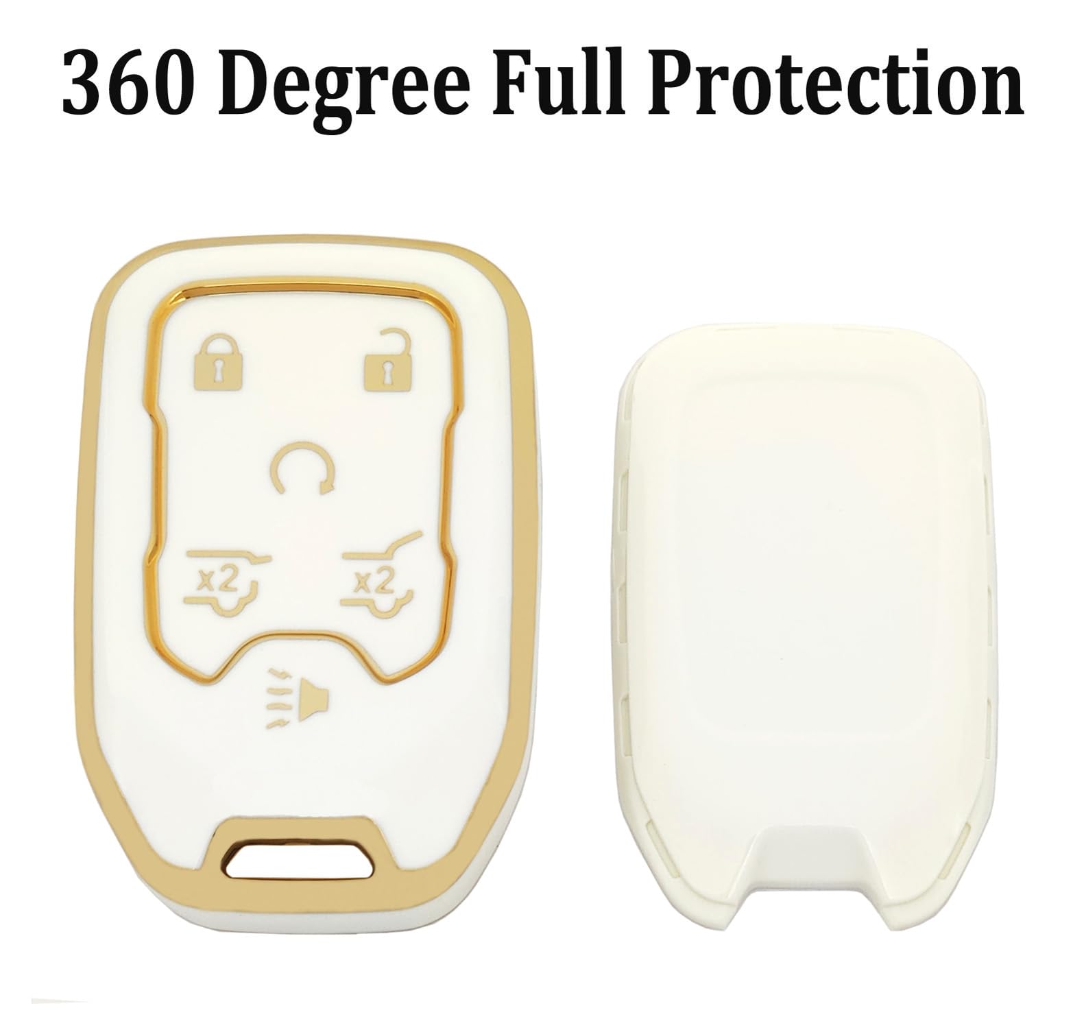 Arruweer Key Fob Cover For Chevy Gmc Soft Tpu Smart Key Case Holder Compatiable With Chevrolet Suburban Tahoe Gmc Terrain Yukon