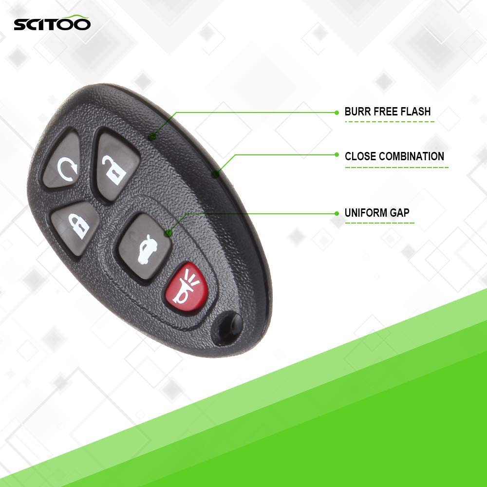 Scitoo 2 X Remotes Key Fob For Chevy Cobalt Malibu For Pontiac G5 Grand Prix For Pontiac G6 For Saturn Aura For Buick Allure Lac