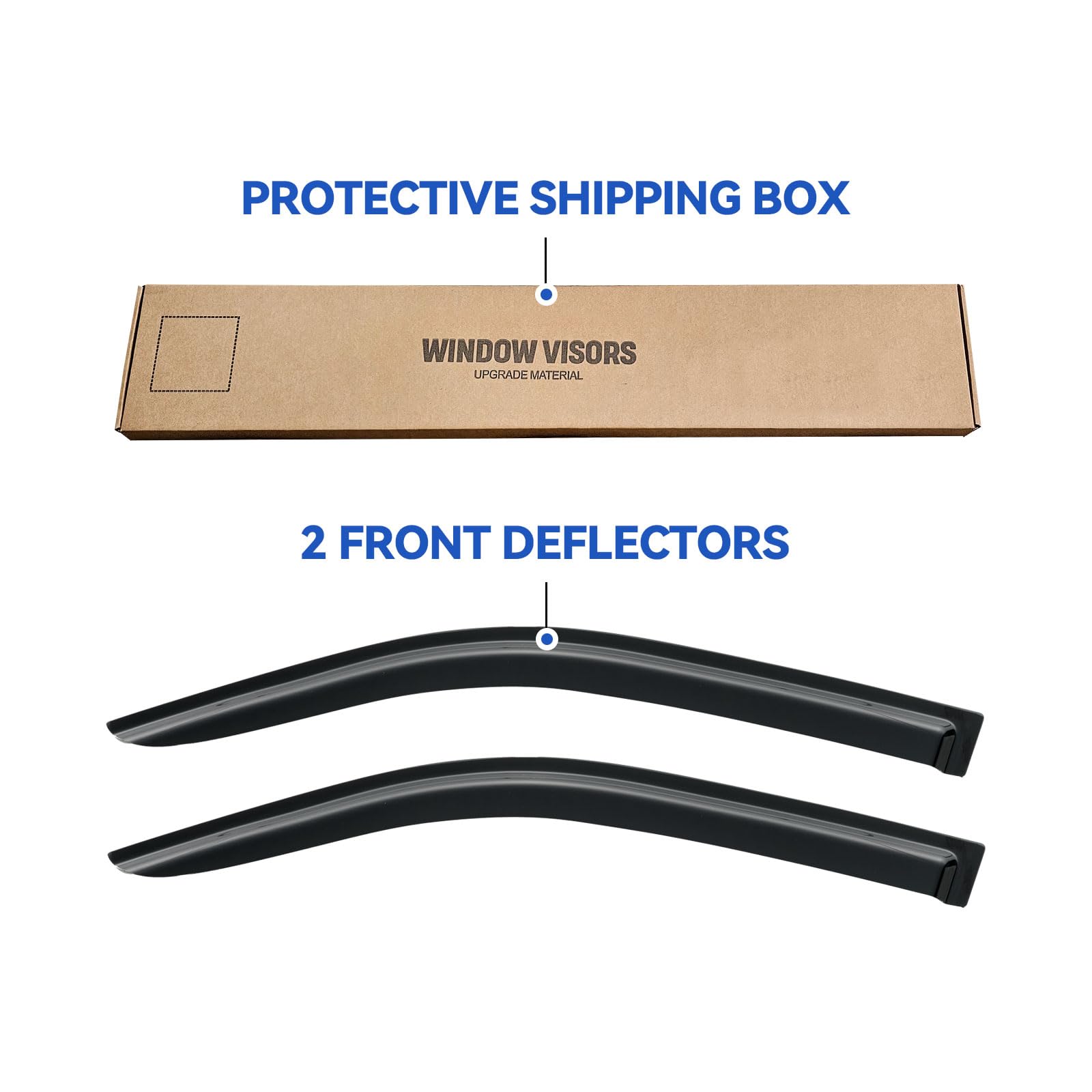 Window Visors Rain Guards For 2005-2020 Nissan Frontier King Cab, Out-Channel Window Vent Wind Deflectors Visors Shades For 05-2