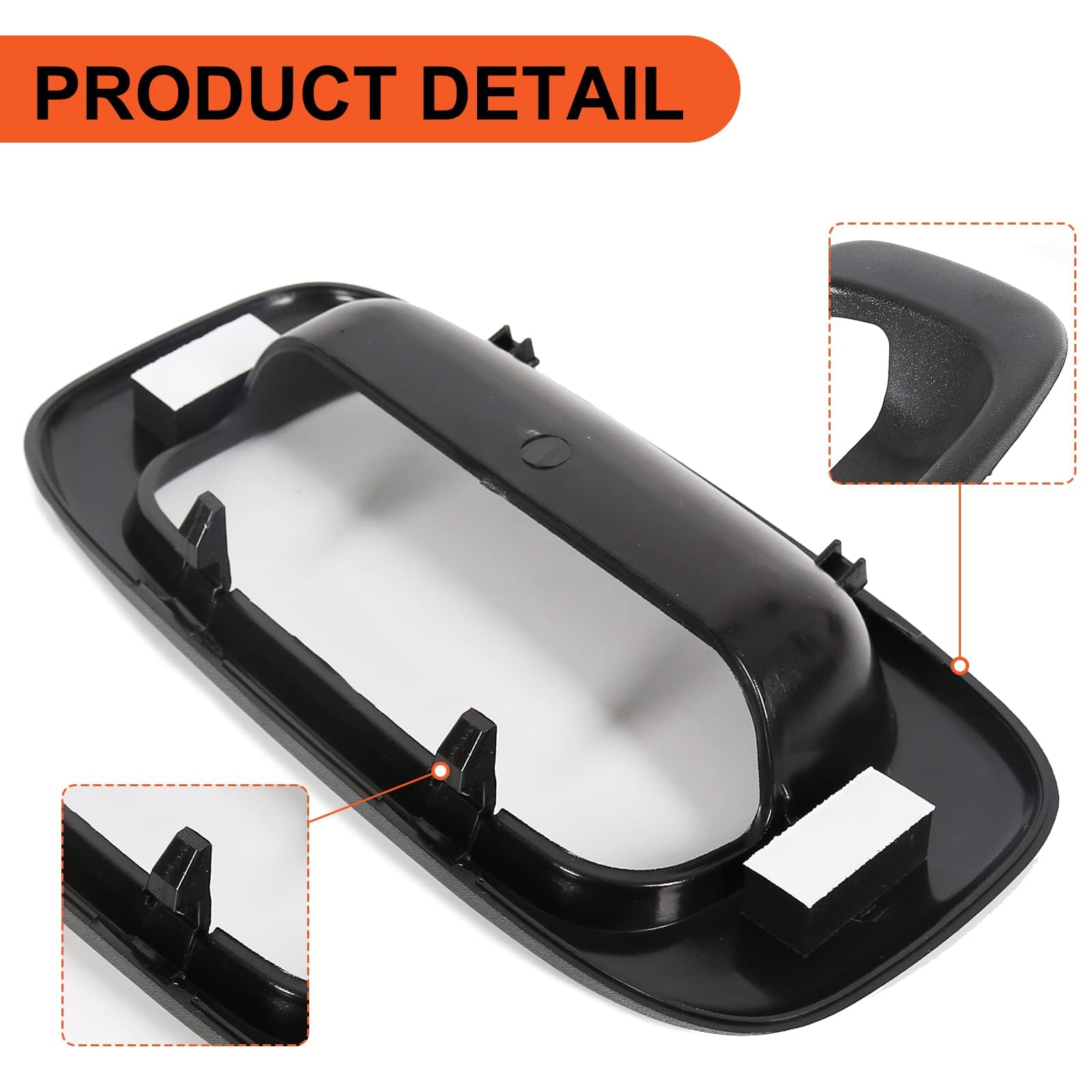 ECOTRIC Tailgate Handle Bezel Cover Compatible with 1999-2007 Chevy Chevrolet GMC Silverado Sierra 1500 2500 3500 HD Pickup Truck Replacement for 15228539 76106 GM1916102