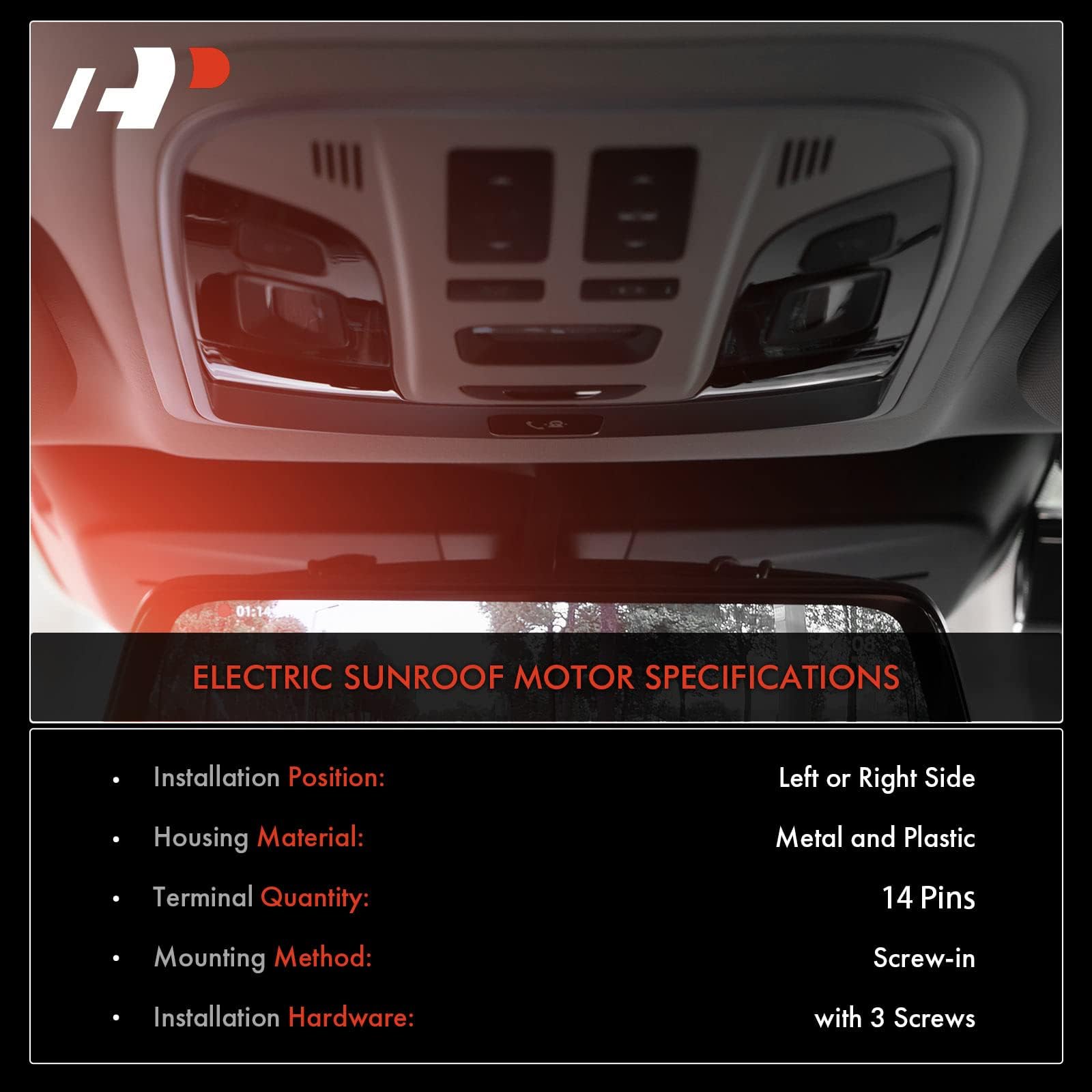 A-Premium Sunroof Moon Roof Motor Compatible With Ford Explorer 2011-2017 Sport Utility Bb5Z15790A Left Or Right