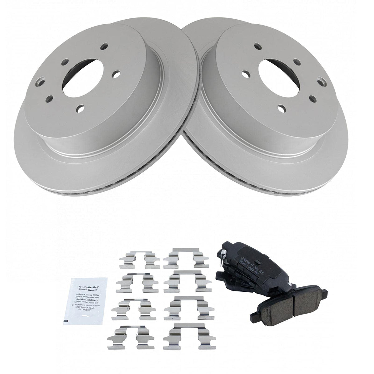 Trq Rear Ceramic Disc Brake Pads & G-Coated Rotors Kit For Infiniti Nissan New