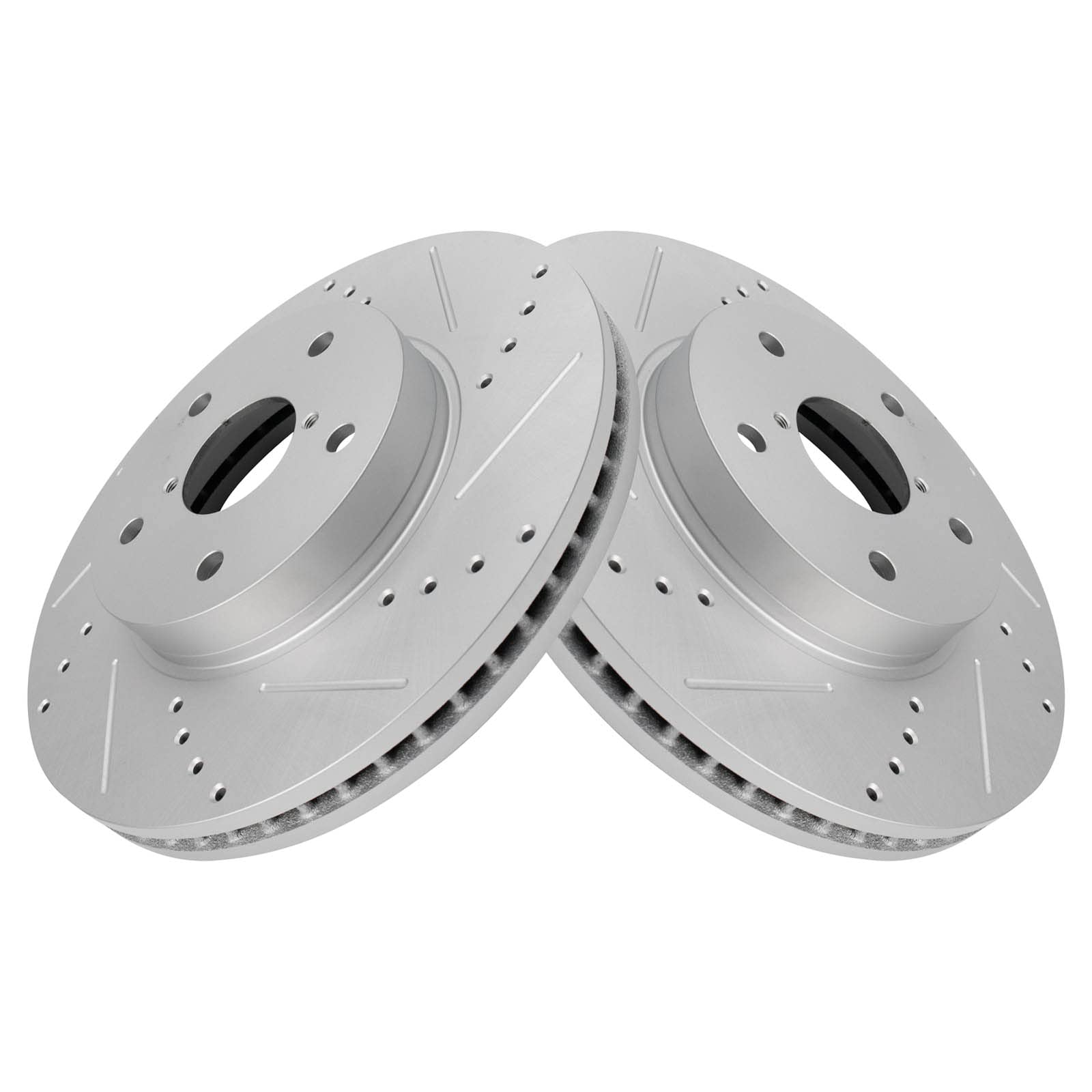 Trq Front Performance Brake Rotors Set Premium G-Coated Compatible With 2015-2019 Subaru Legacy