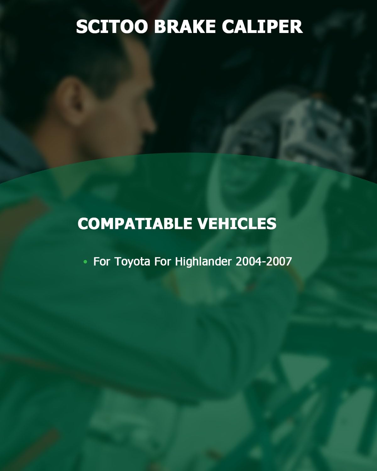 Scitoo Rear Right Brake Caliper With Bracket 19B2904 Compatible For Toyota Highlander 2004-2007