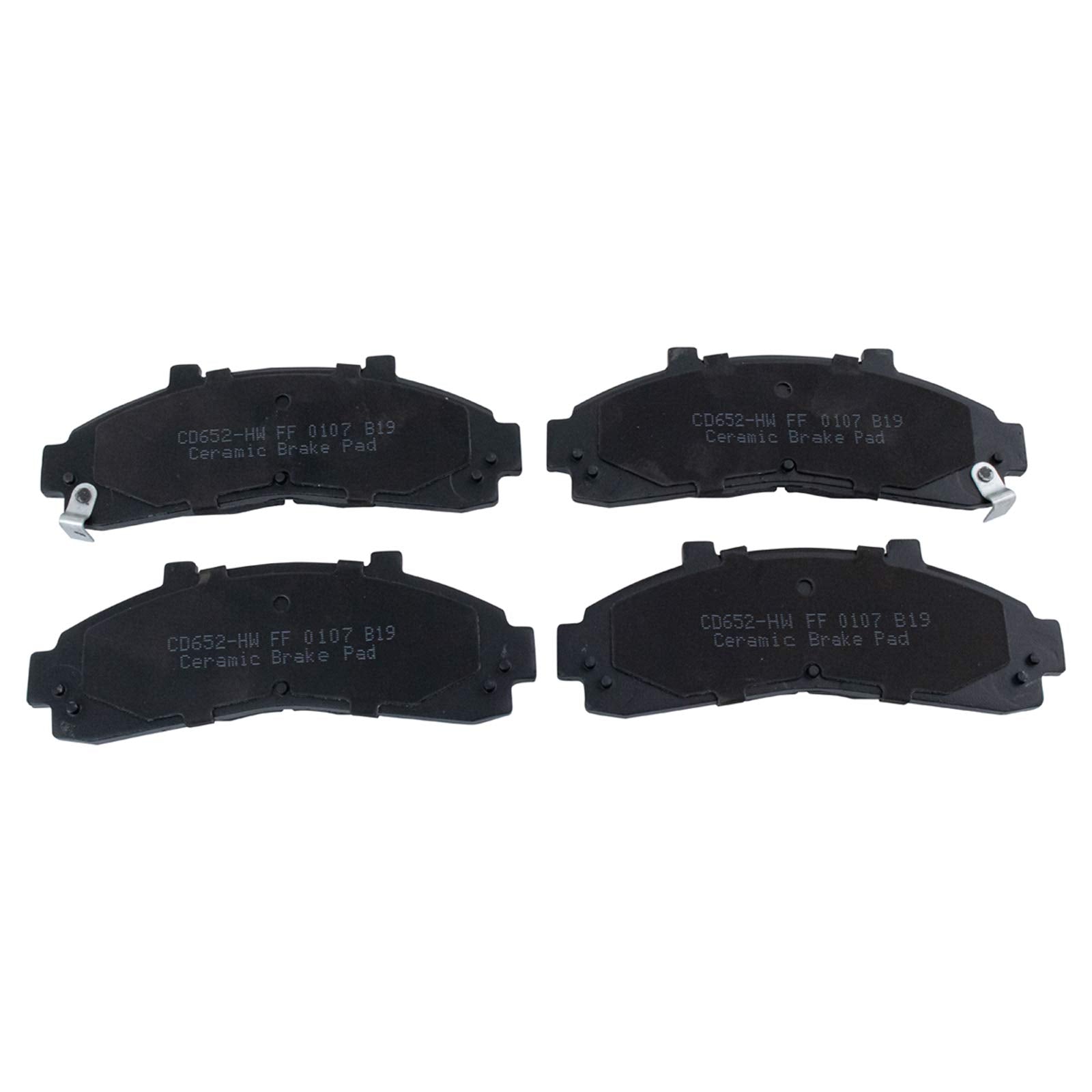TRQ Front Brake Pads Ceramic Compatible with 1995-2001 Ford Explorer 1995-2002 Ranger Mazda B2300 1998-2001 B2500 B3000 B4000 19
