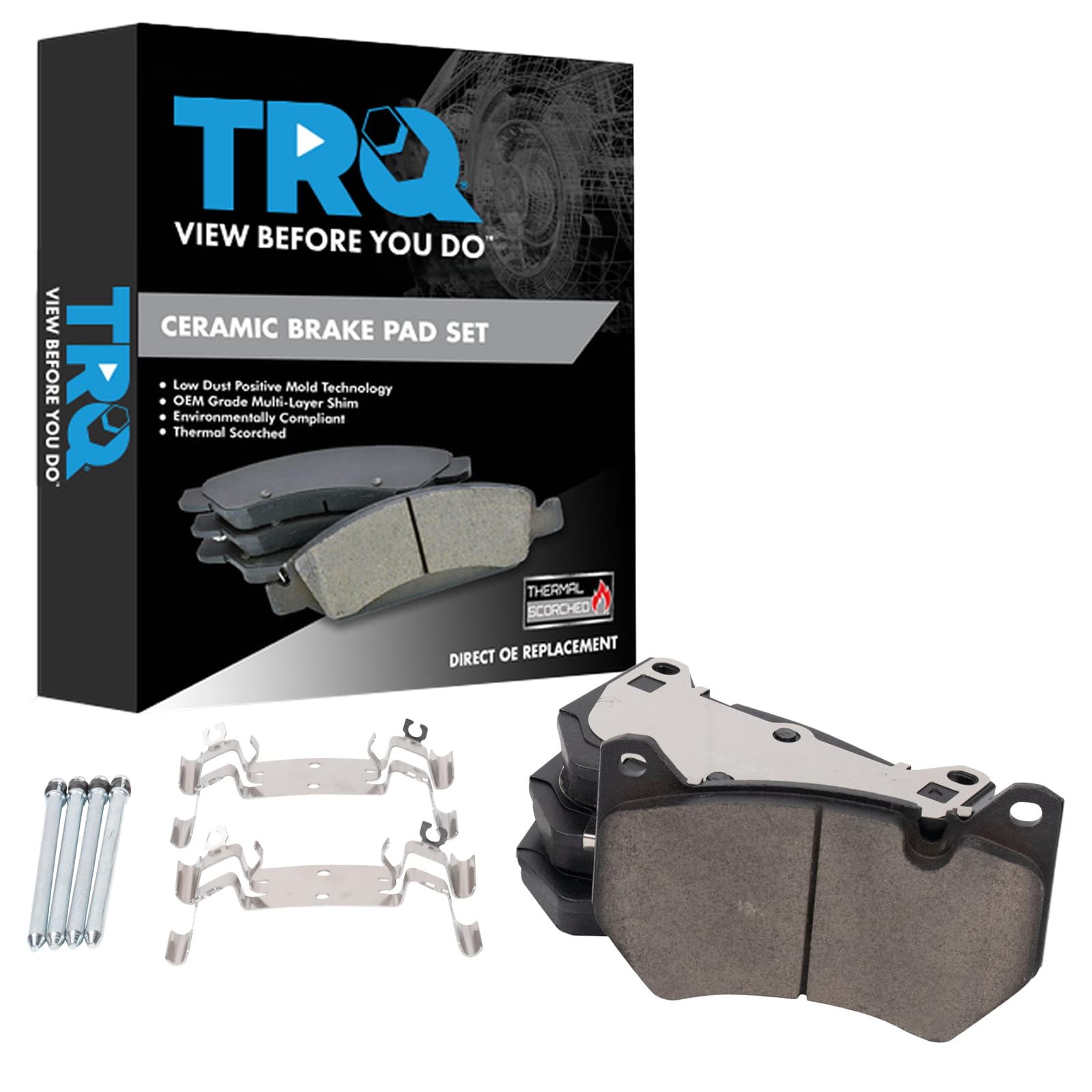 TRQ Front Brake Pads Ceramic Compatible with 2018-2021 Audi Q5 2020-2021 Q5 PHEV