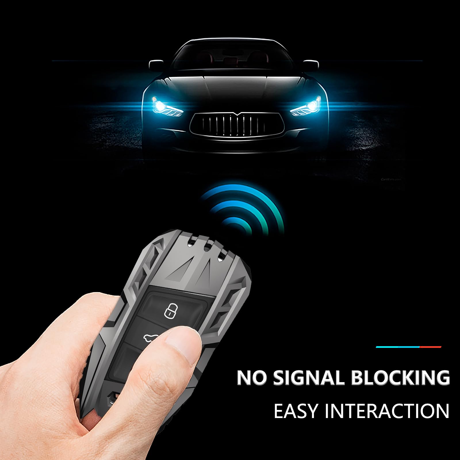 Ocezbiis For Volkswagen Key Fob Cover,Keychain,Zinc Alloy Protection Car Key Case For 2018-2022 Arteon Atlas Jetta Tiguan Taos G