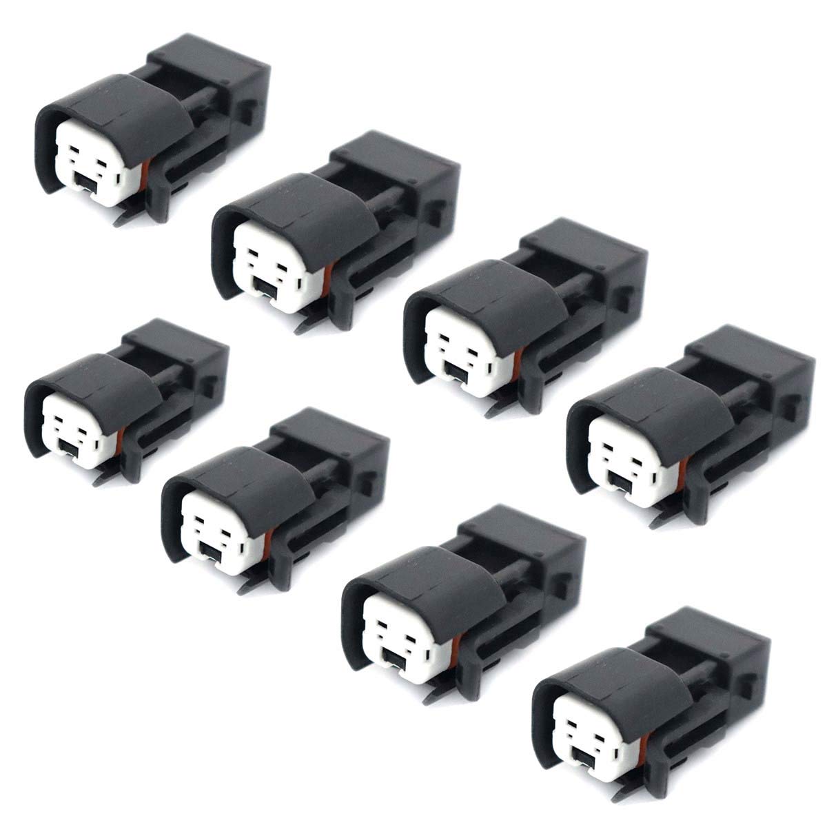 Fainwan 8Pcs Fuel Injector Adapter Connector Kit Replacement Compatible With Ev1 To Uscar Ev6 & Ev14 Che-Vy Ls1 Ls2 Ls3