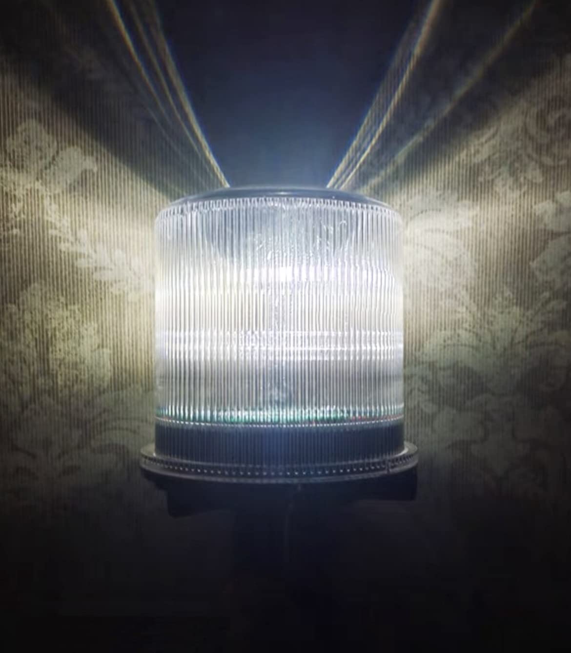 Solar Strobe Warning Light 360 Degree - Super Bright Waterproof Ip48 For Construction Traffic Dock Marine Wireless - Constant On