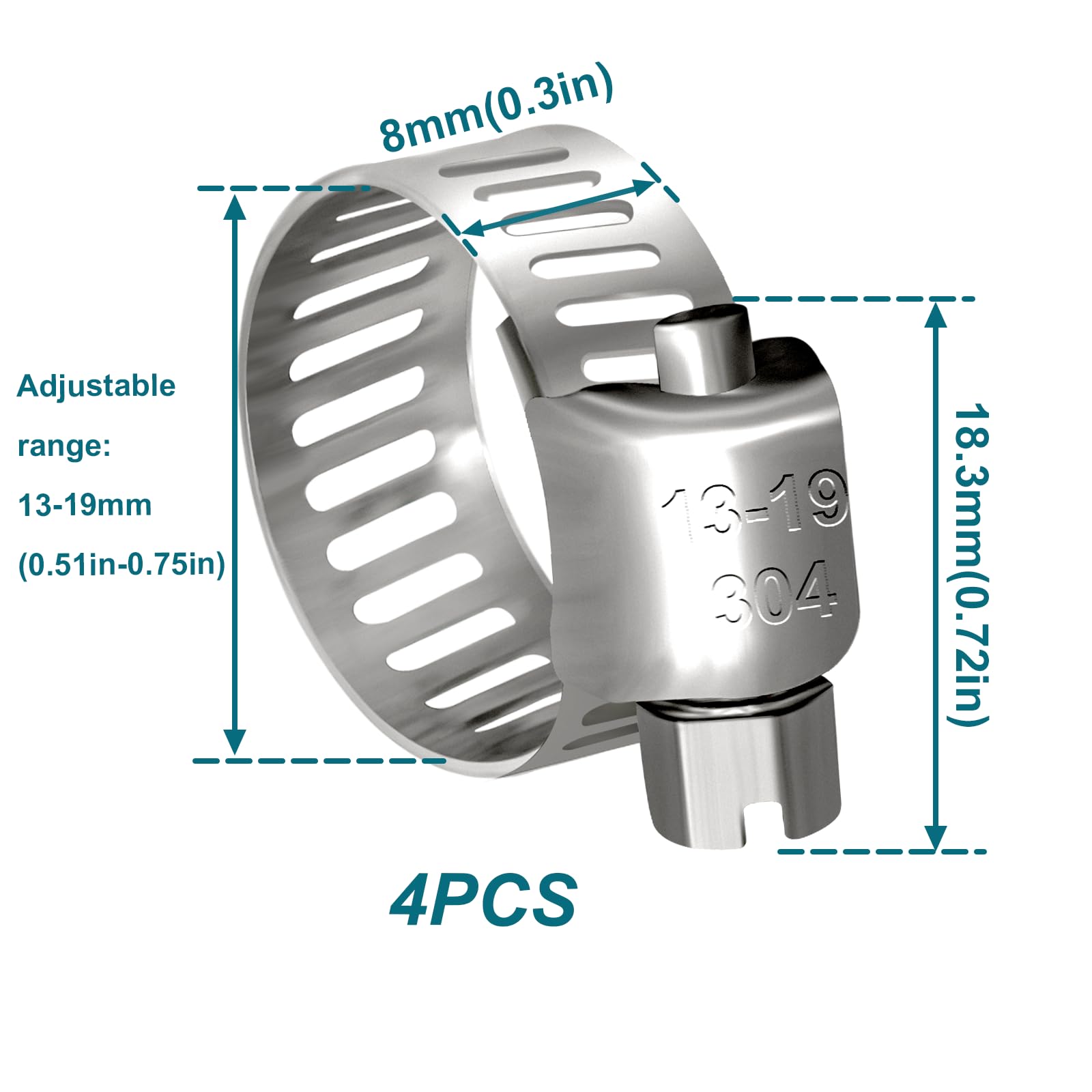 Housun Fuel Line 5/16 Inch Id, Fuel Hose 5Ft, J30R7 Fuel Line Hose Nbr With 4 Clamps.