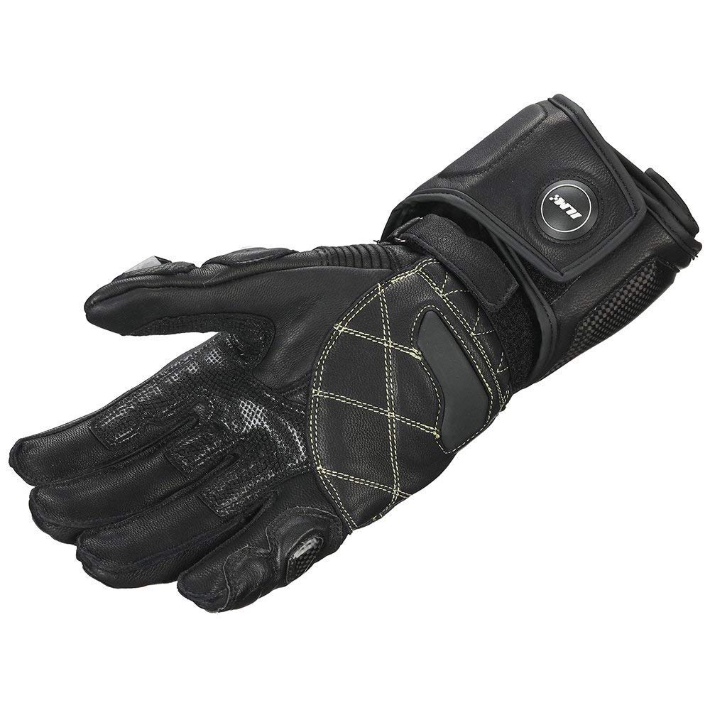 Ilm Air Flow Leather Motorcycle Gloves For Men And Women Model-Grc01L (Xxl, Black-Long)