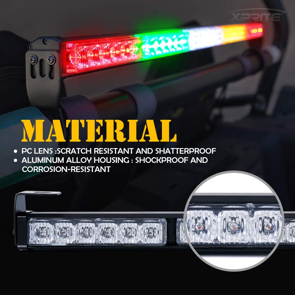 Xprite Upgraded 30 Inch Offroad Rear Chase Led Strobe Light Bar With Brake Reverse Turn Signal Light For Utv, Atv, Polaris Rzr X