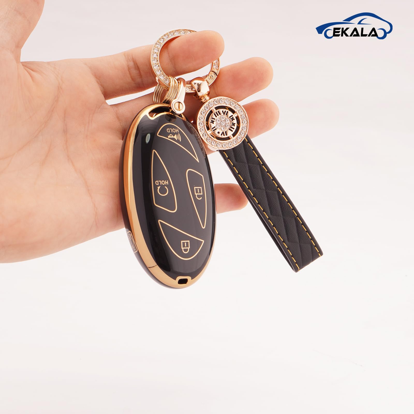 Ekala For Hyundai Ioniq 6 Key Fob Cover, 5 Buttons Key Shell Compatible With 2023 2024 Hyundai Ioniq 6 Grandeur Gn7 Kona Key Fob