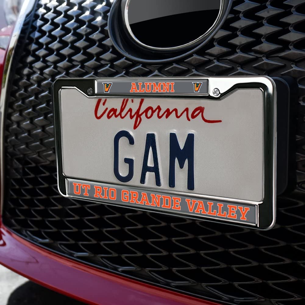 Texas Rio Grande Valley Alumni Logo Full Size Standard License Plate Metal Frame