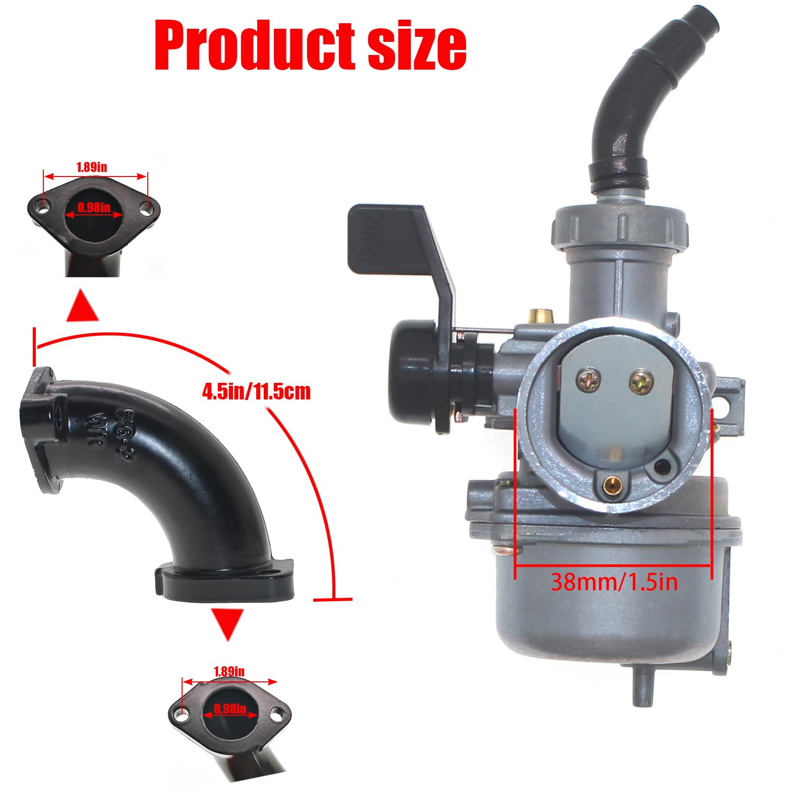 PZ22 Carburetor 22mm Carb For SSR 125cc 110cc CRF50cc TaoTao Coolster Apollo 125cc 110cc 70cc 50cc Tao DB14 DB24 ATV Pit Dirt Bi