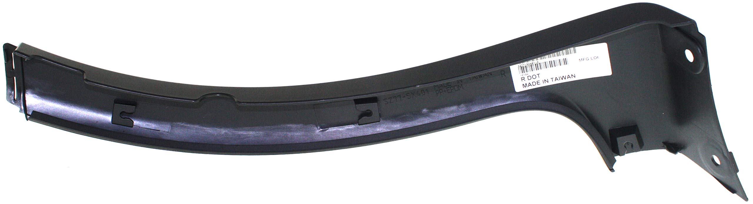 Evan Fischer Front Passenger Side Bumper Trim Compatible with 2007-2013 Suzuki SX4 Extension Cover, Hatchback Primed - SZ1005103