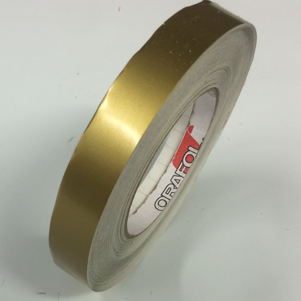 Oracal Vinyl Striping Tape 651 - Pinstripes, Decals, Stickers, Striping - 1 Inch X 150Ft. Roll - Gold