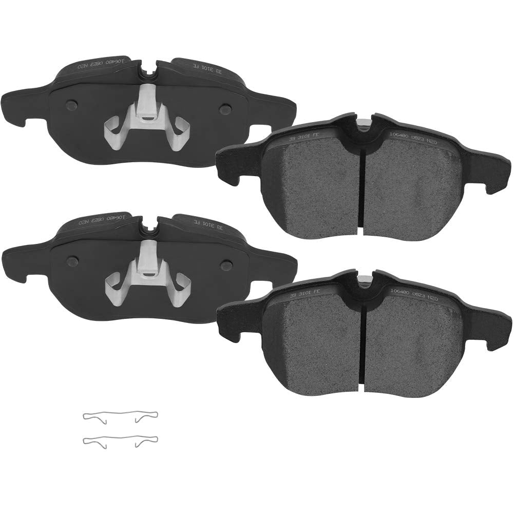 Automuto D972 Ceramic Brake Pads Kits, Front 4Pcs Brake Pads Set Fit For 2017-2018 For Dodge For Durango,2017-2019 For Jeep Gran