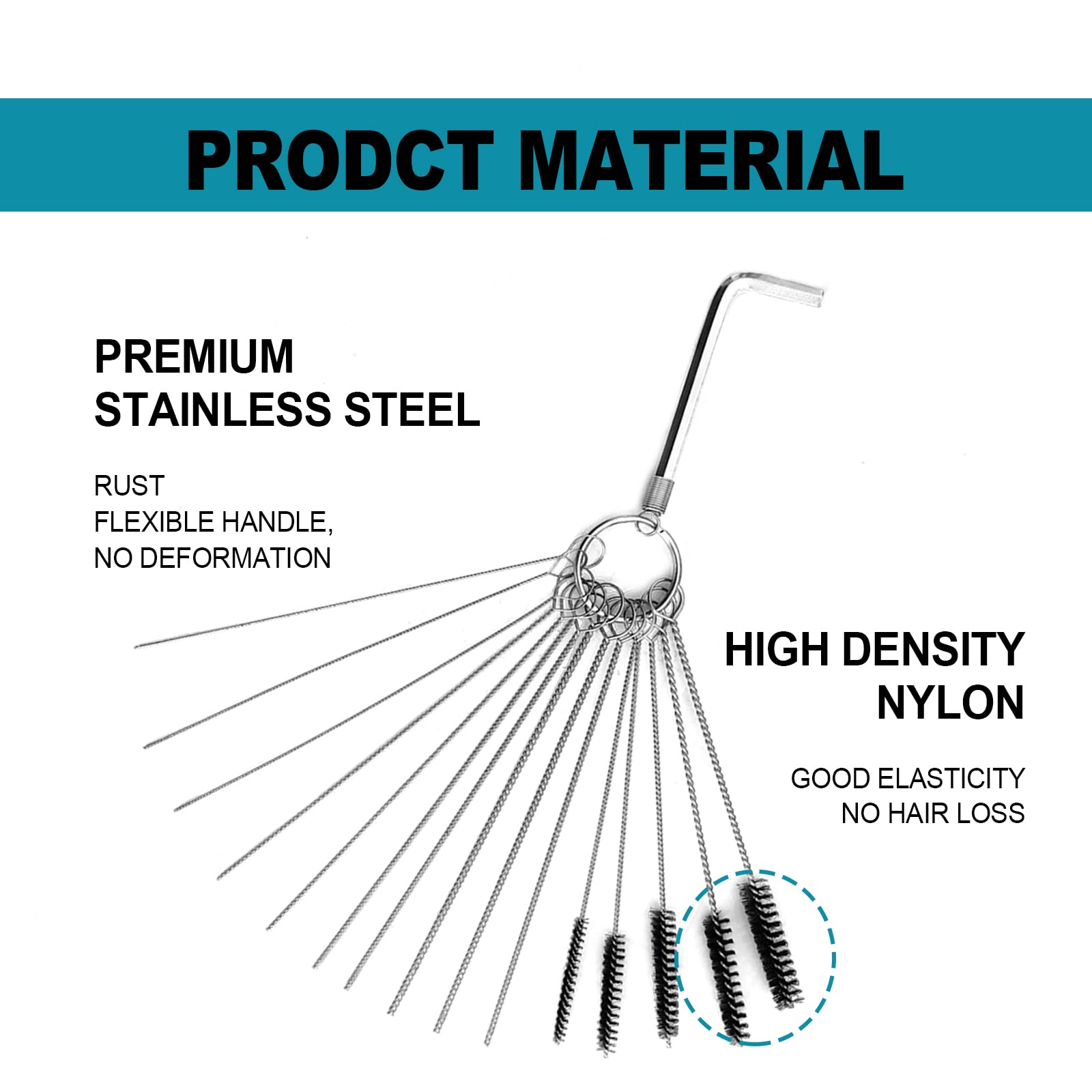 Carburetor Cleaning Tool Kits, Carburetor Dirt Jet Remove Cleaner, 10 Cleaning Needles With 5 Brush And 1 Throttle Wrench For Atv, Utv, Motorcycle Moped Welder Carb, (2Pcs)