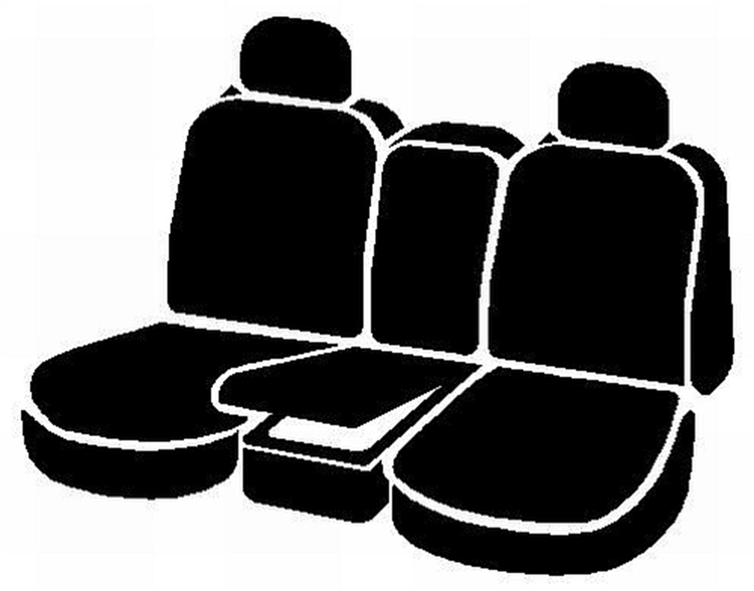 Fia Sp89-38Black Seat Protector Custom Seat Cover; Poly-Cotton; Black; Front; Split Seat 40/20/40; Adj. Headrests; Airbag; Armrest/Storage W/Cup Holder; Cushion Storage; Incl. Head Rest Cover;