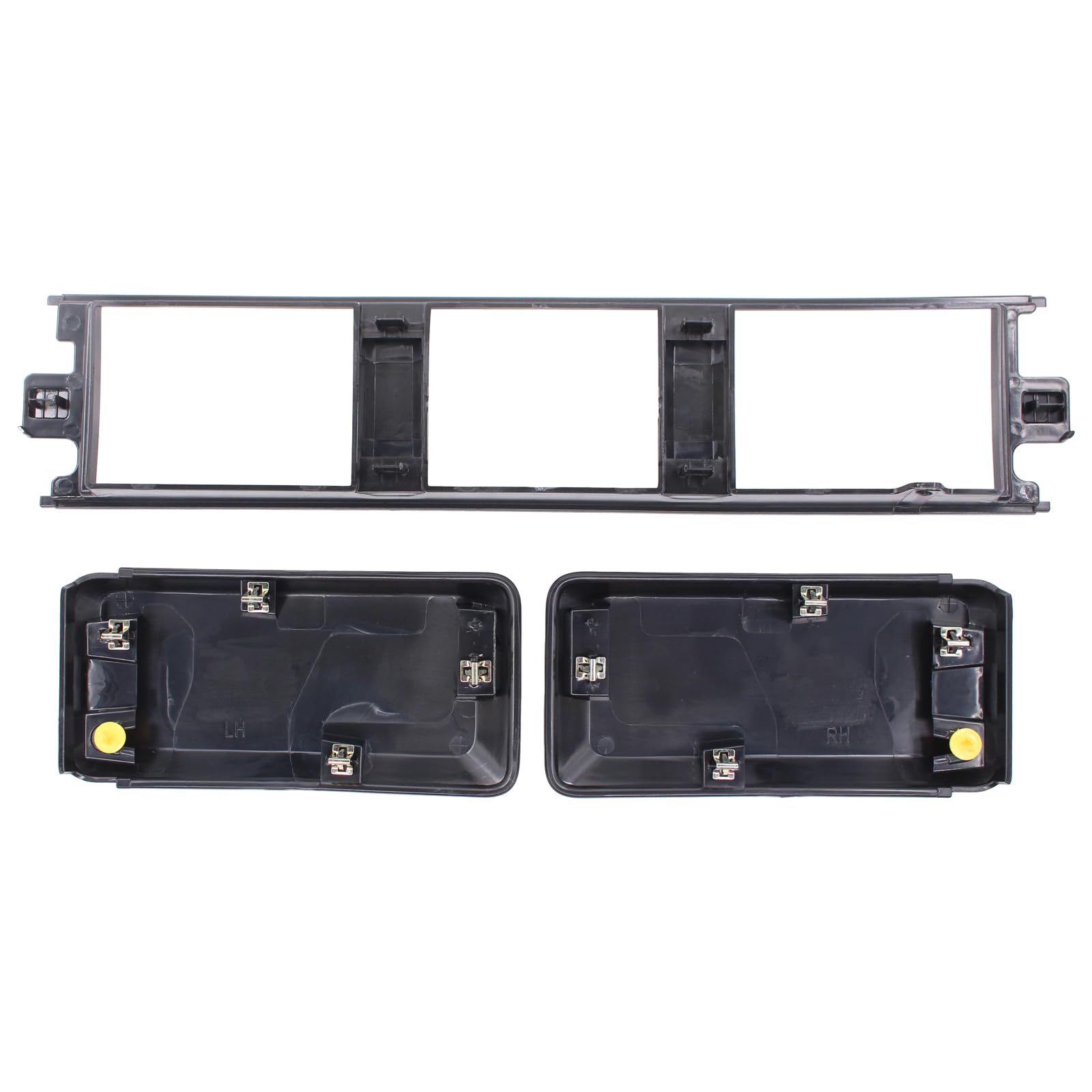 MOTOKU Black Front Bumper Cover Lower Grille Panel Trim for Ford F-150 2018-2020 Bumper Cover End Kit