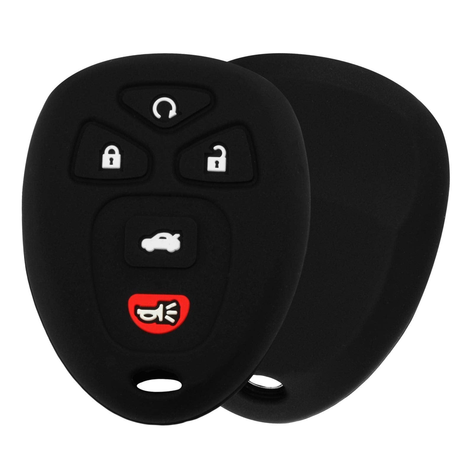 Keyguardz Keyless Remote Car Key Fob Shell Cover Rubber Protective Case For Chevy Gmc Cadillac (Pack Of 2)