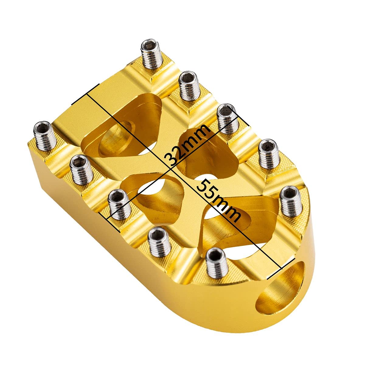 Hopider Motorcycle Gear Shifter Peg, Anti-Skid Shift Lever Foot Peg 360° Roating Mx Style For Harley Dyna Sportster Touring Softail Street Chopper Bobber,Gold