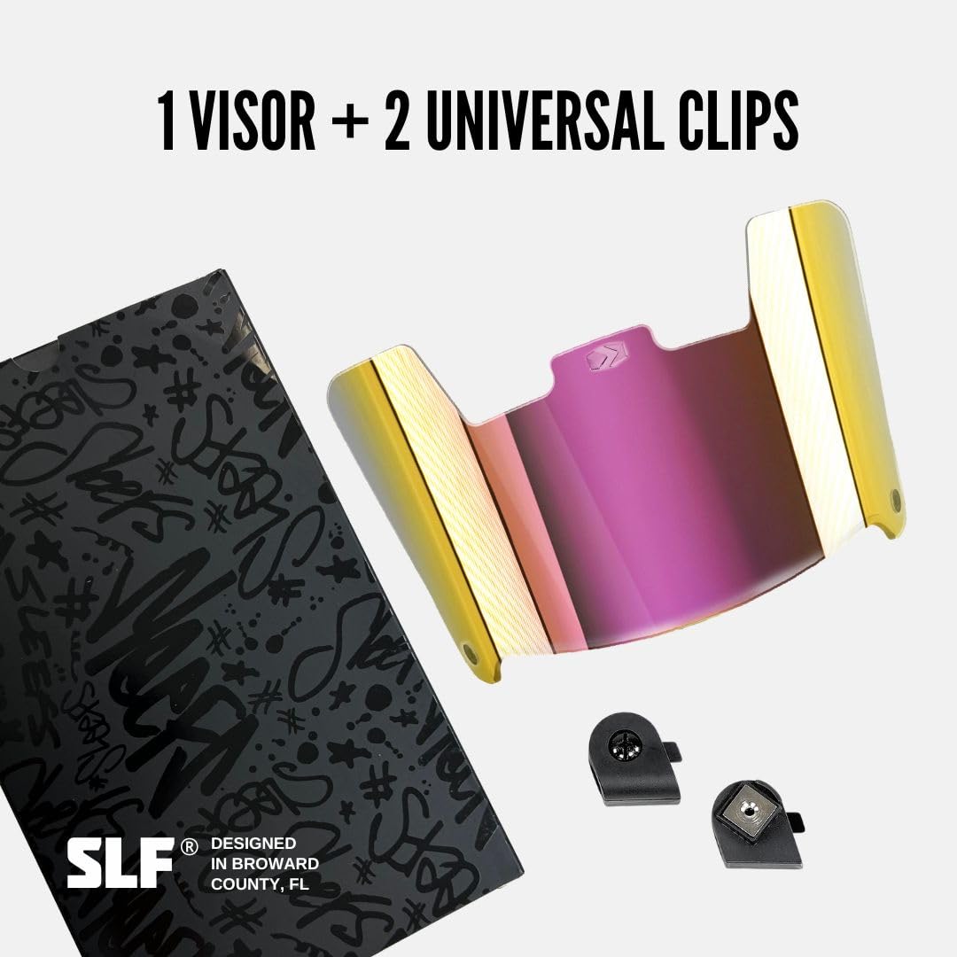 Sleefs Football Helmet Visor [Pink Dawn] - Tinted Professional Football Visor/Shield - Fits Youth & Adult Helmets - Includes Vis