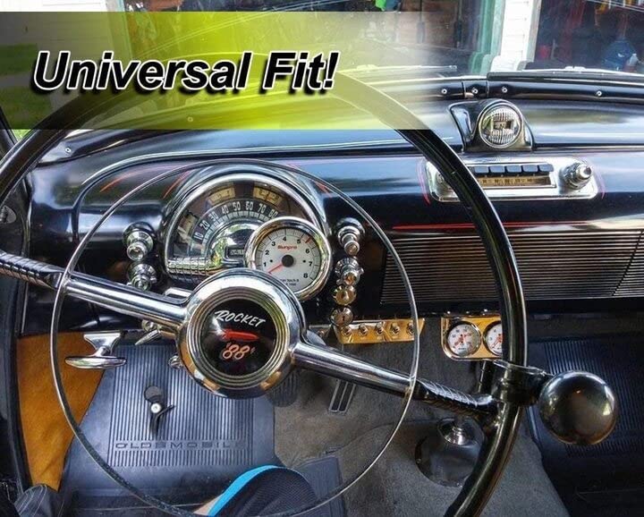 Zento Deals Classic Black Universal Fit Vehicle Steering Wheel Suicide Spinner Premium Quality Power Handles (Black 1)