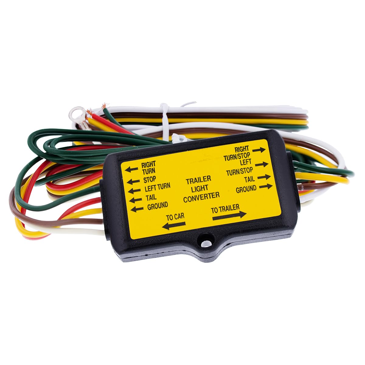 United Pacific 90620 Trailer Light Converter for Trailers, 5-Wire System to 4-Wire System, 18G Bonded Wire w/Flat 4-Way Female C