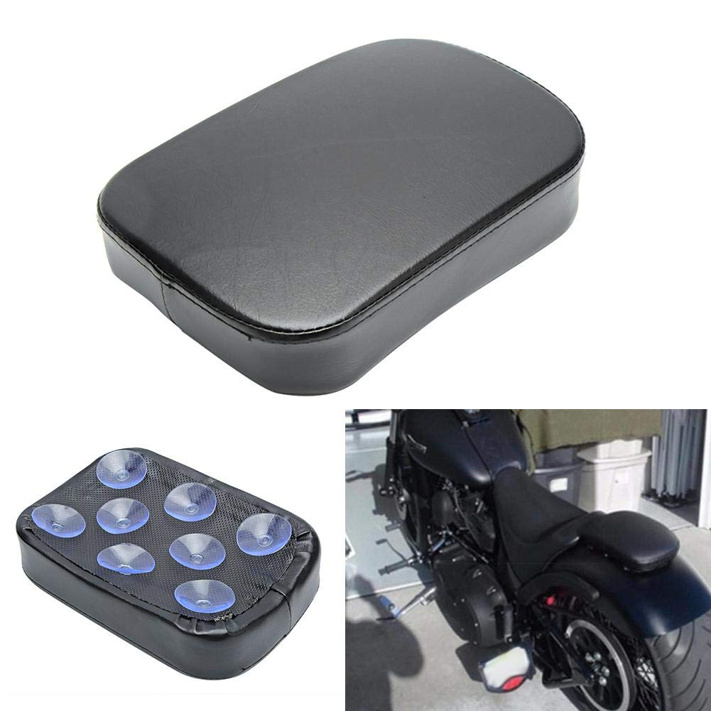 Kimiss Motorcycle Seat Cushion, Motorcycle Universal Pillion Pad Rear Seat Cushion Passenger Saddle With 8 Suction Cup