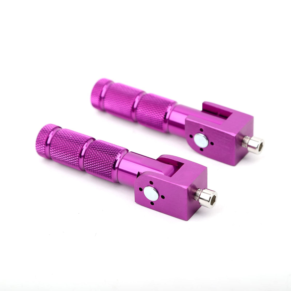Minho Purple CNC Folding Motorcycle Bicycle Foot Pegs M8 Rear Footrest Peg Footpeg For Mini Bike Parts Honda Grom MSX125 M10 Ins