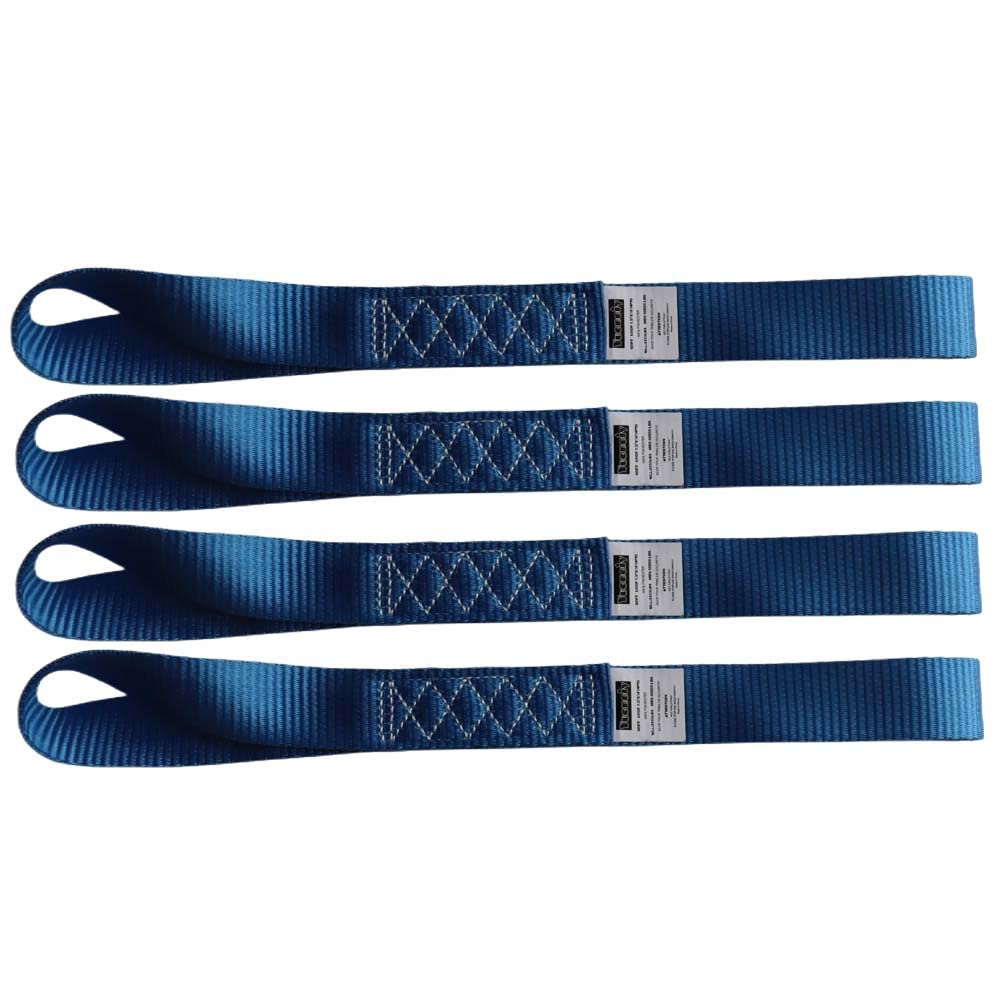 Yuoneiy Heavy Duty Soft Loop Tie Down Straps (4Pk) 1.5 Inches 18 Inches 10,000 Lbs Breaking Strength Soft Tie Downs For Motorcyc