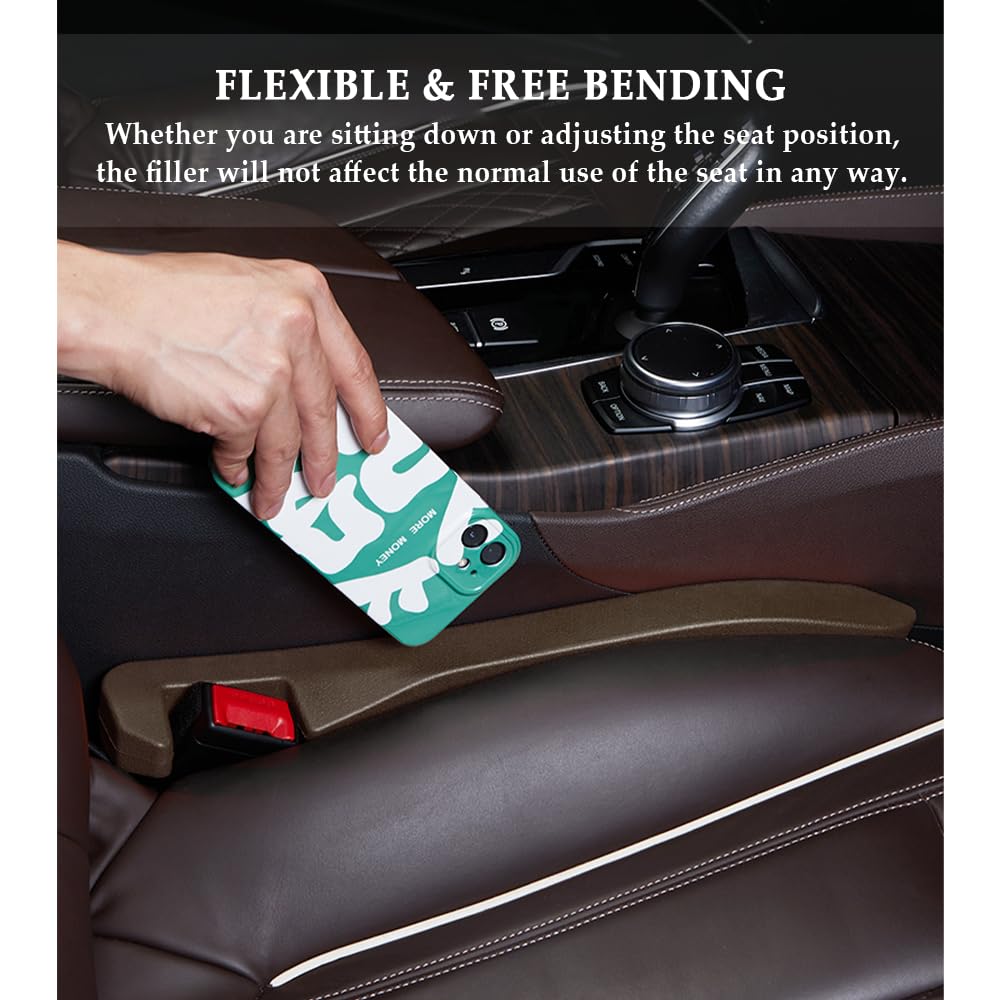 Ihotder Car Seat Gap Filler,Super Flexible Car Side Seat Gap Filler Car Accessories For Women & Men,Universal Ccar Organizer Bet