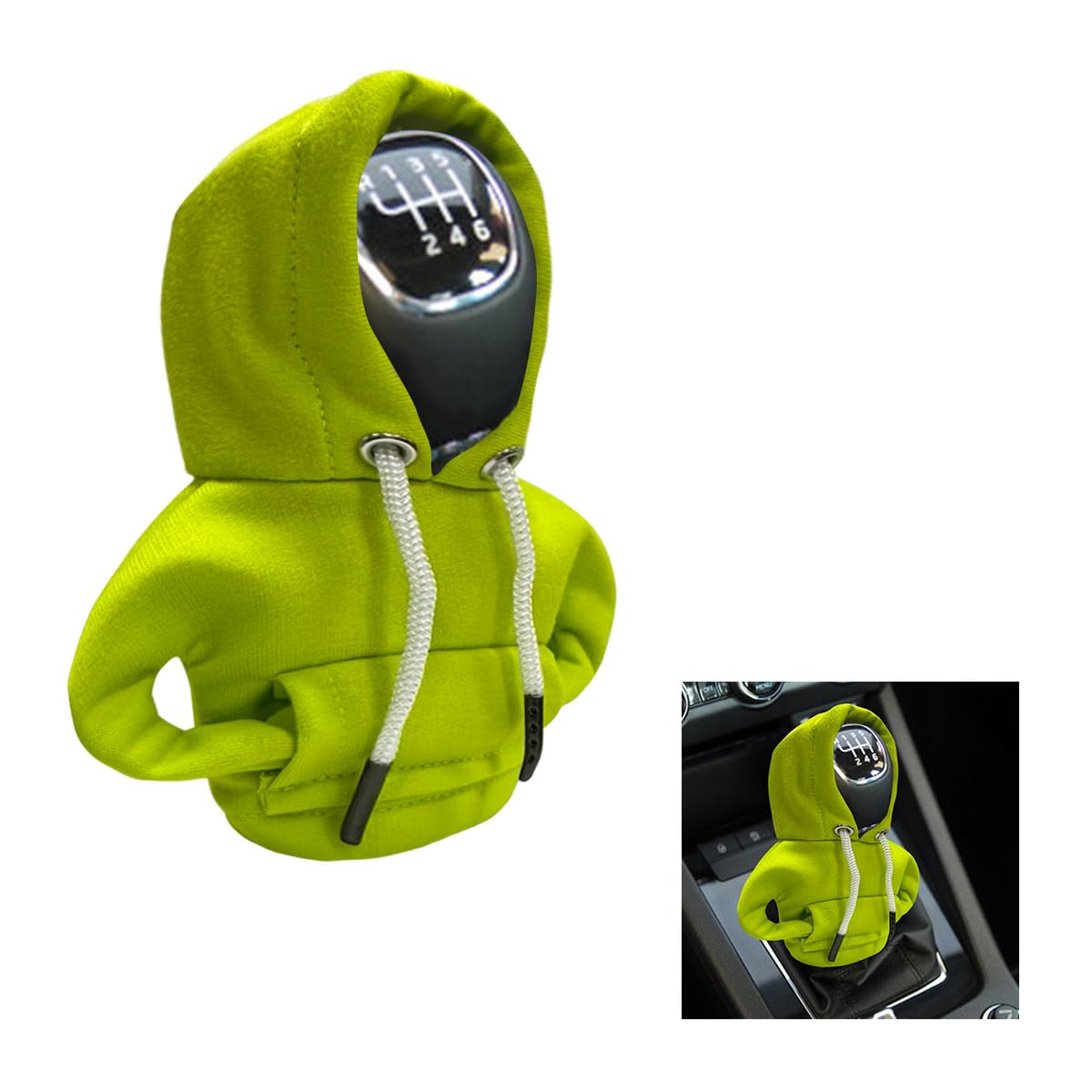Joycourt Car Gear Shift Hoodie, Fashionable Gear Shift Knob Cover, Mini Hoodie For Auto Shifter, Auto Interior Cute Gadgets, Uni