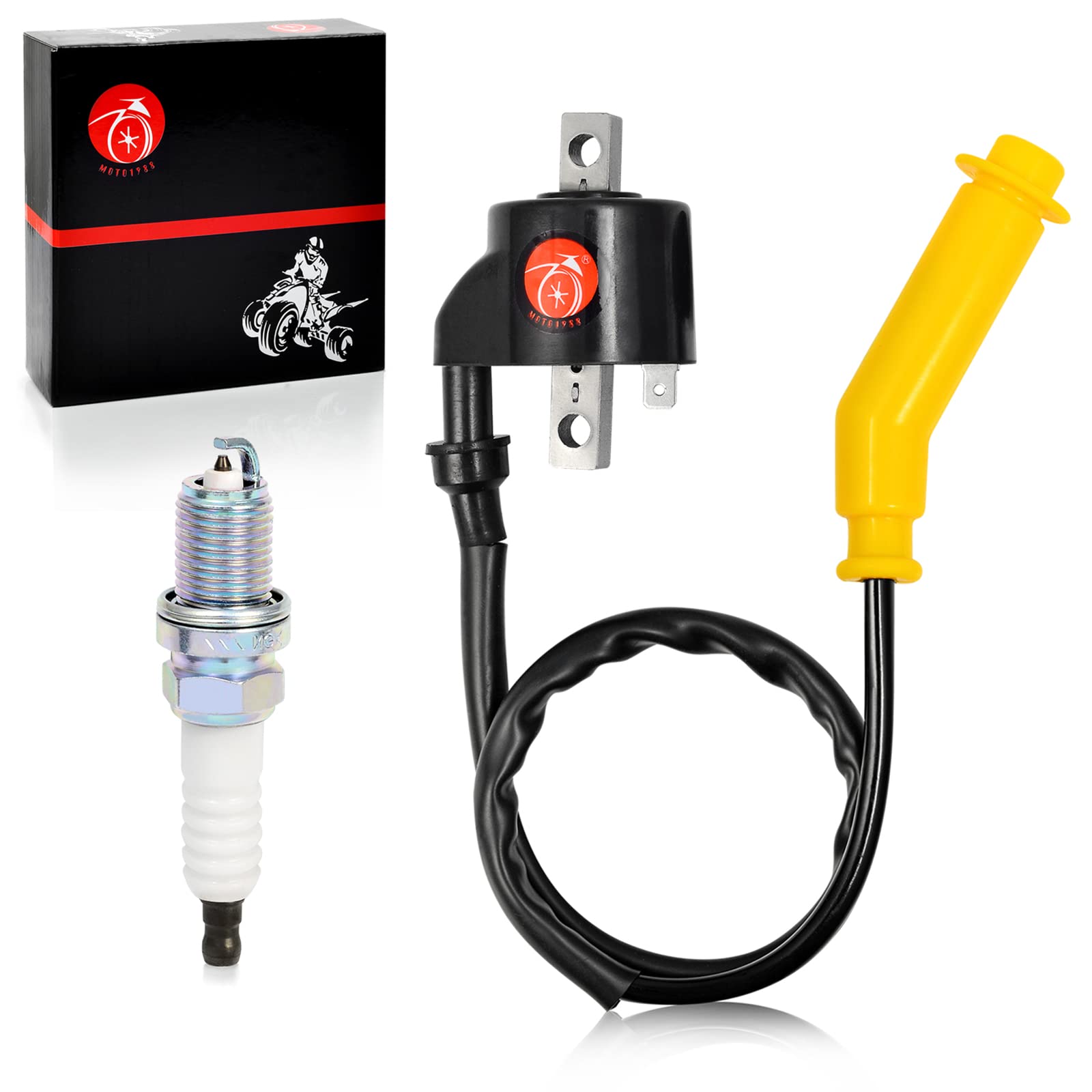 Moto1988 Ignition Coil & Spark Plug For Honda Foreman 500 2005-2011 Trx 500 Fe Fm Fpm Fpe Oem 30500-Hp0-A71