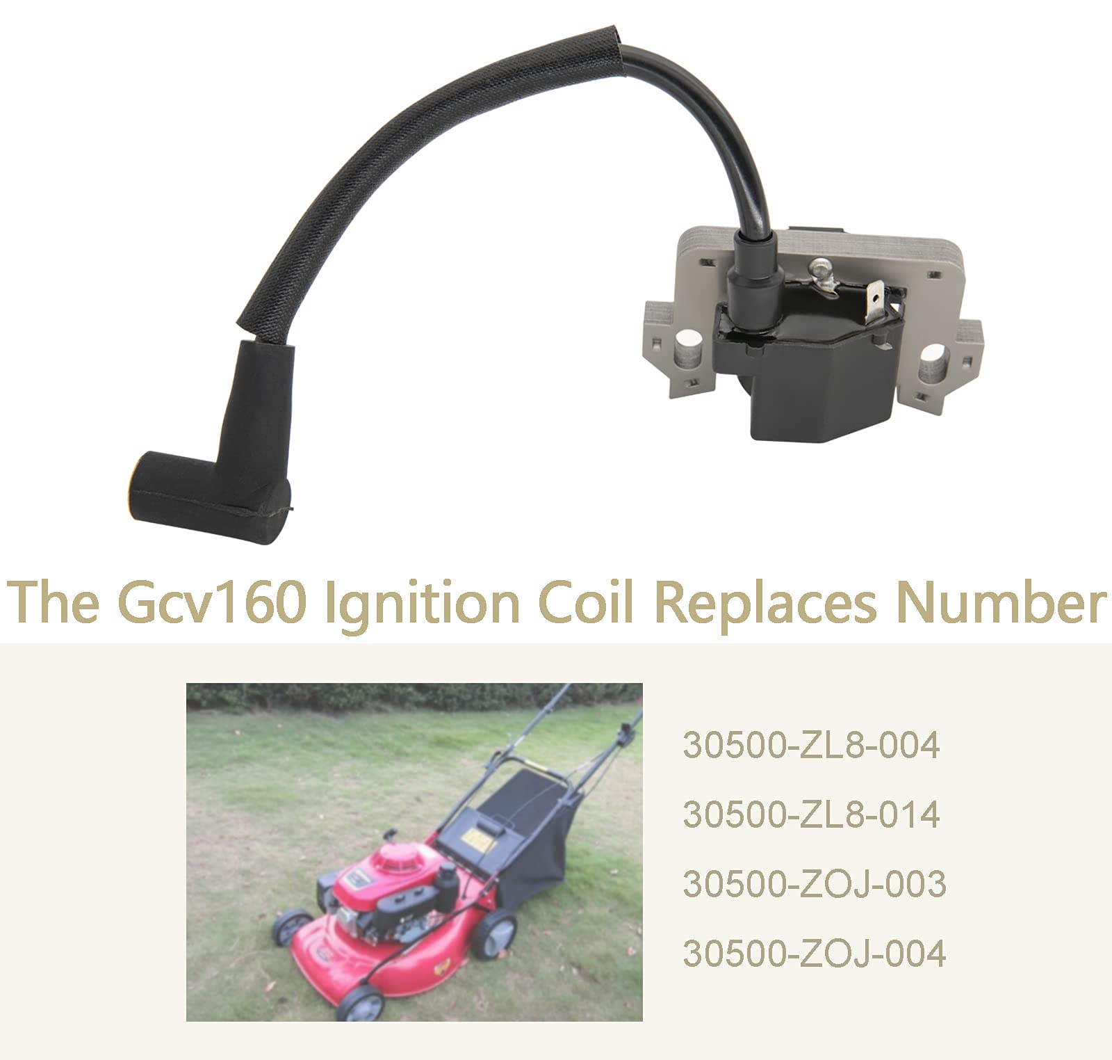Gcv160 Ignition Coil, Gcv160 Coil 30500-Z0J-004 For Honda Gcv190 Gcv160 Gcv135 Gsv160 Gsv190 Gc160 Coil Module Fits Hrs216 Hrb21
