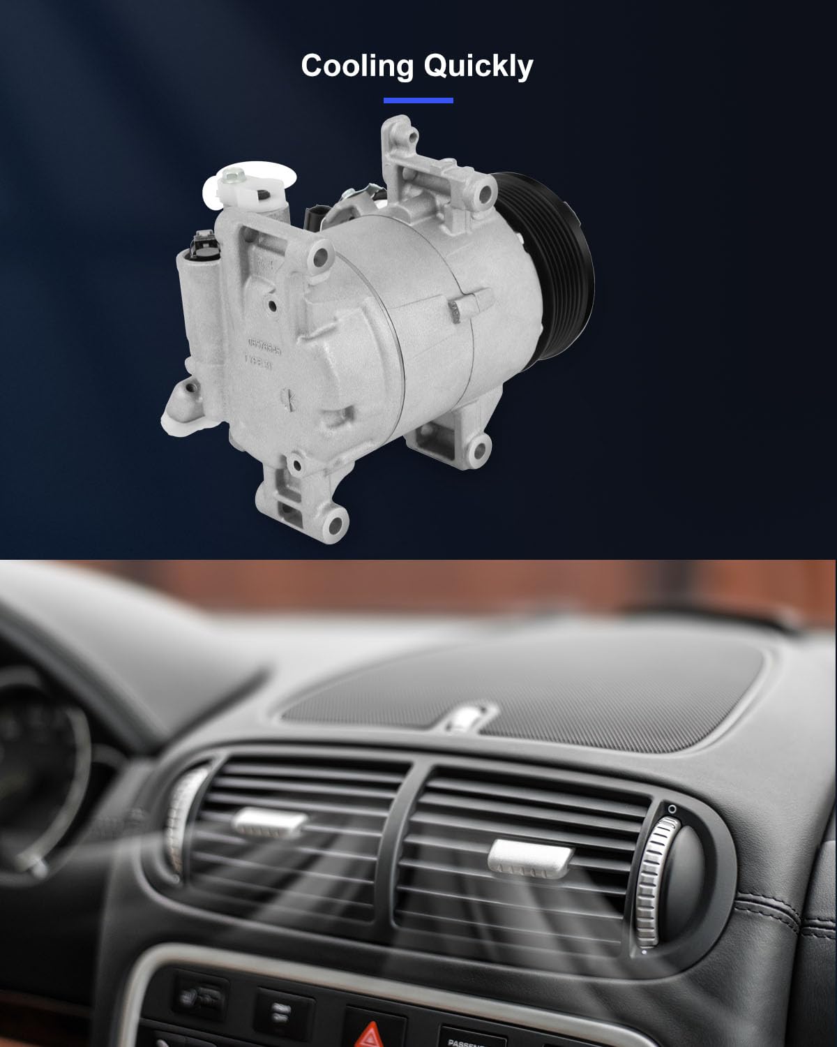 Eccpp A/C Compressor With Clutch 2016-2021 For Honda Civic 2.0L Ac Compressor