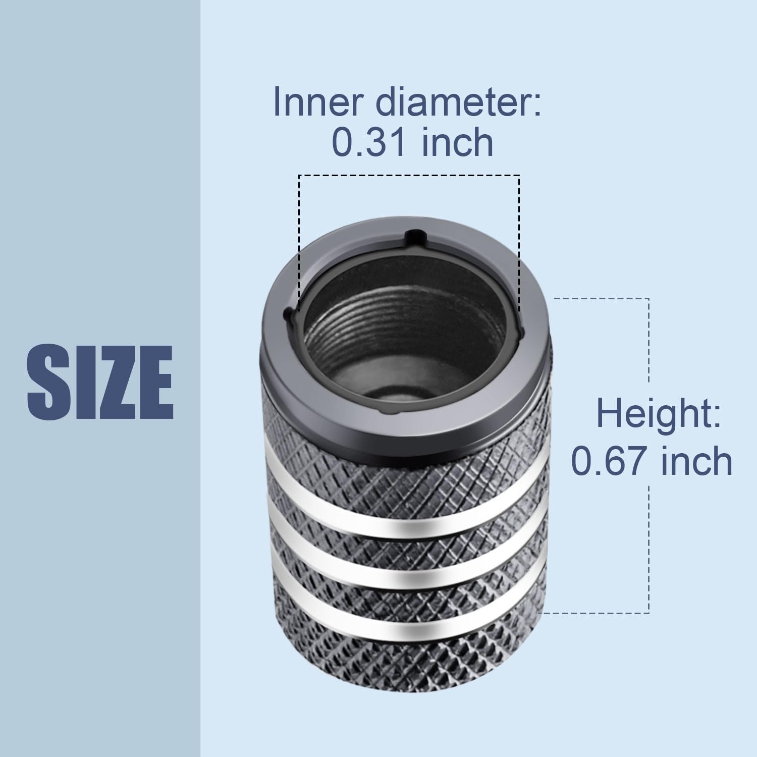 Tire Valve Stem Caps Cover - (5 Pack) Tire Air Cap N2 Nitrogen Metal With Plastic Liner Corrosion Resistant Leak-Proof For Car T