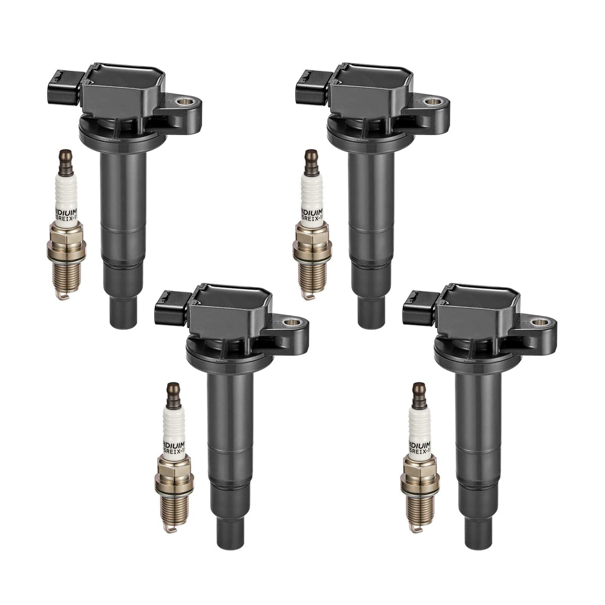 Bdfhyk Ignition Coil Pack & Iridium Spark Plugs Compatible With Scion Xb Toyota Echo Prius Yaris 1.5L L4 Replacement For C1304 U