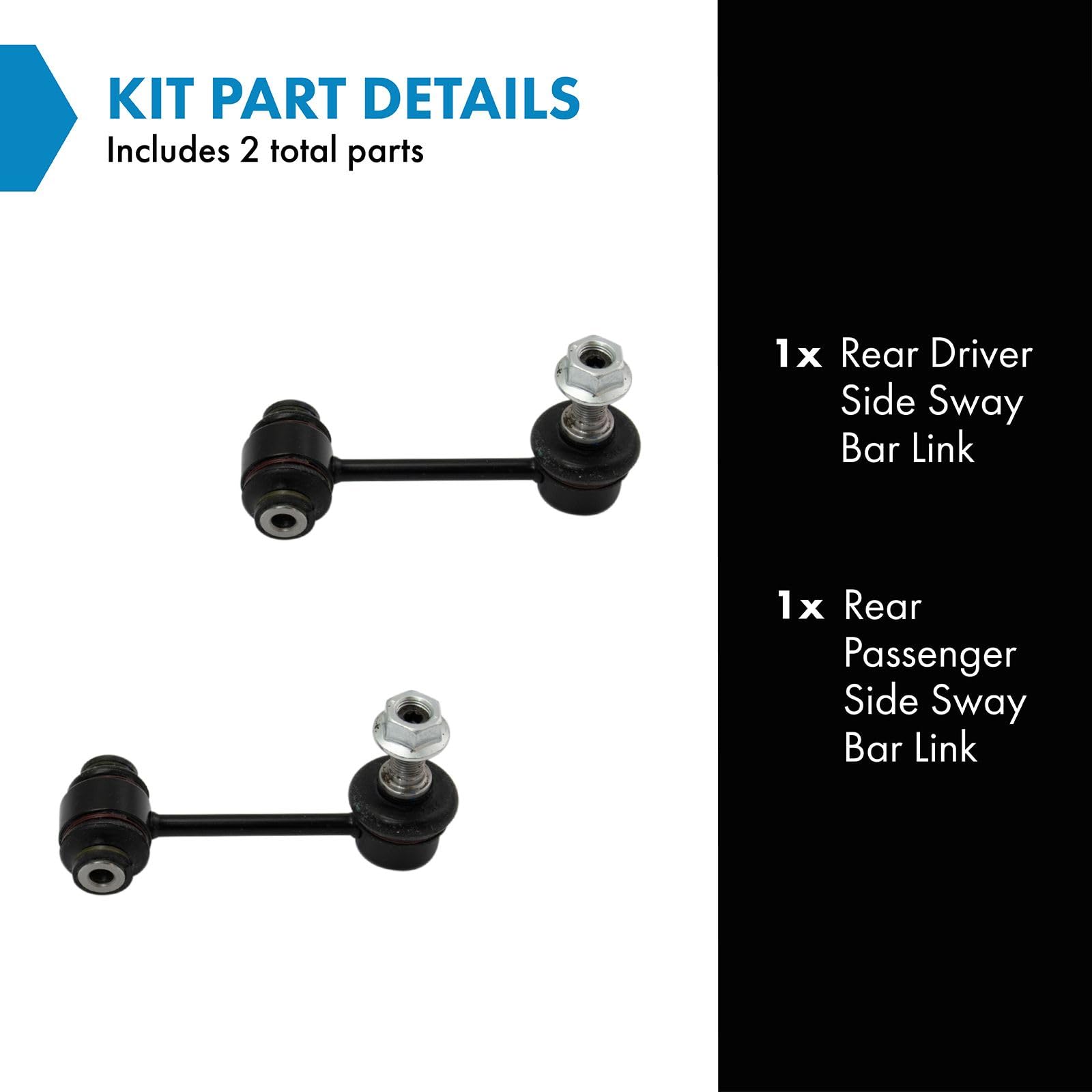 Trq Rear Sway Bar Stabilizer Link Set Compatible With 2006 Lexus Gs300 2007-2011 Gs350 2006-2007 Gs430 Gs450H 2008-2011 Gs460 20