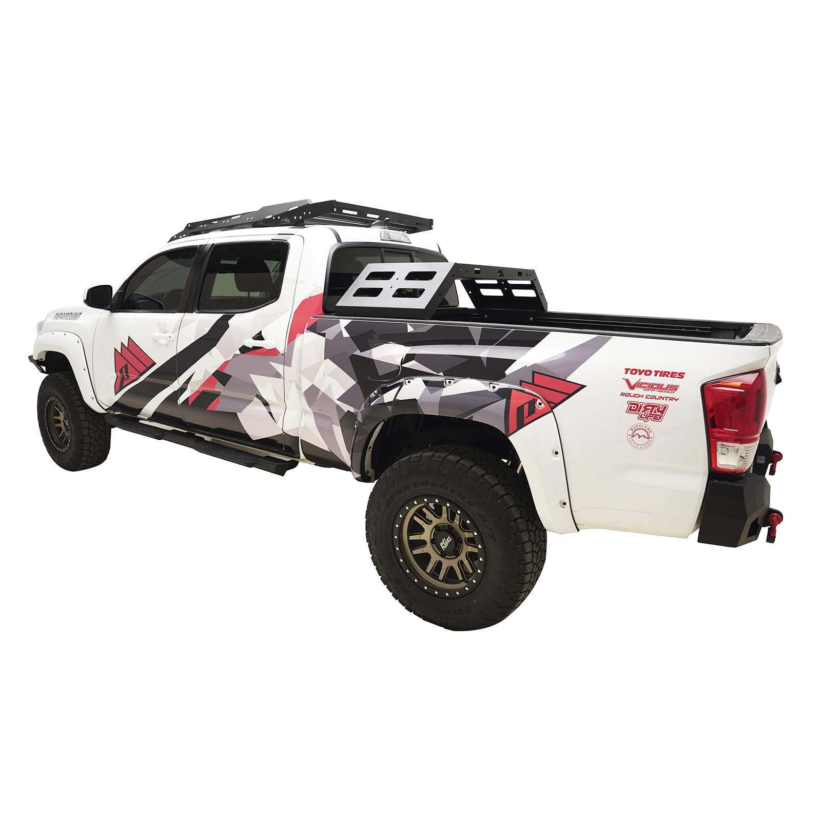 Paramount 91-60200 Tacoma Truck Bed Cargo Rack With Lift Jack Mounting Kit & Fuel Packs Compatible With 2016-2022 Tacoma/2020-20