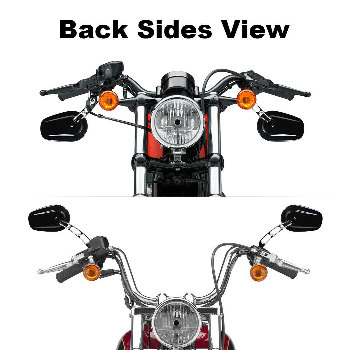 Slmoto Rear View Mirrors Mirror Fit For Harley Davidson Flstc Fxdb Dyna Fxdf Flstf Fltru Road Glide Ultra