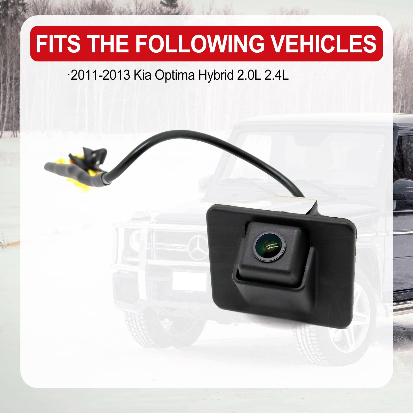 Fexon Rear Backup Reverse Camera Rear View Parking Camera Compatible With 2011 2012 2013 Kia Optima Hybrid 2.0L 2.4L Replaces# 9