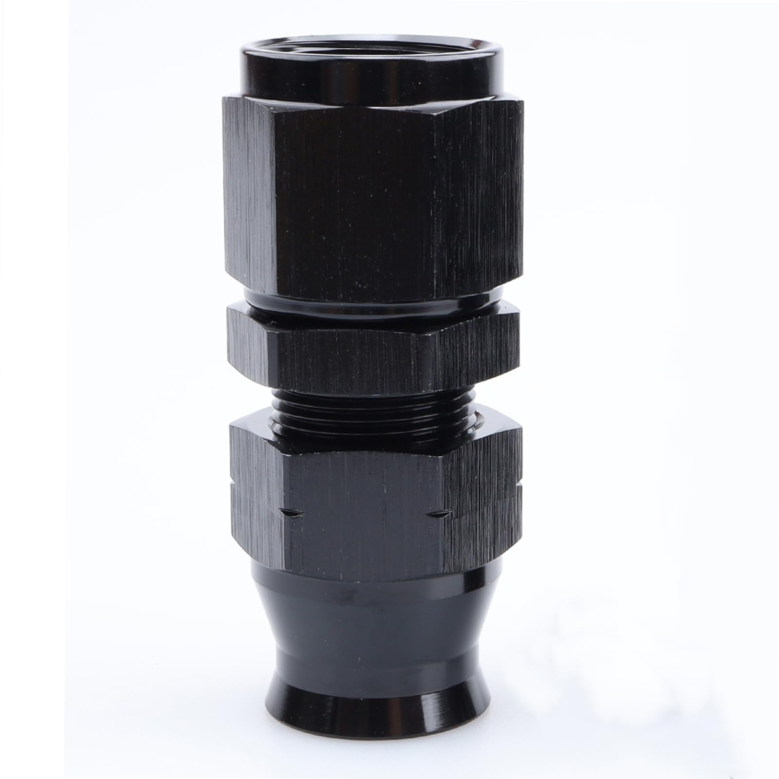 AC PERFORMANCE Aluminum Alloy -6 AN Female to 3/8'' Hardline Tube Fuel Fitting Compression Adapter Black