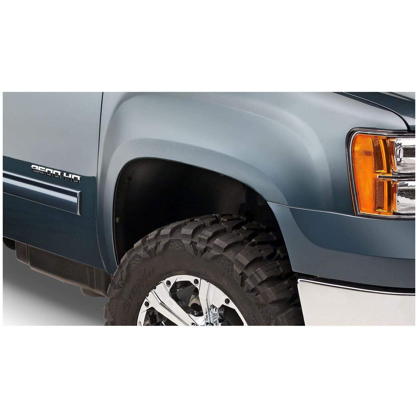 Bushwacker 40107-02 Gmc Extend-A-Fender Flare - Front Pair,Black Finish