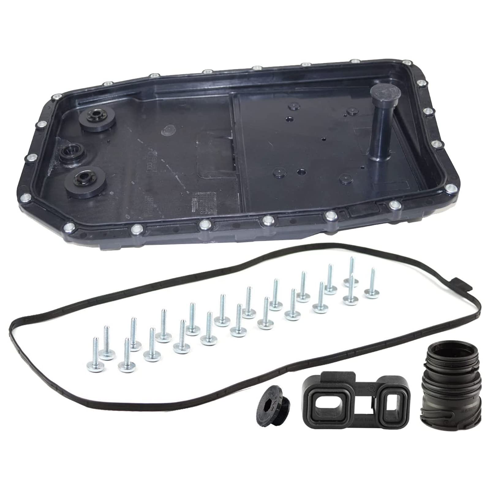 Bapmic 6Hp26 Transmission Oil Pan W/Drain Plug Gasket And Bolts Compatible With Bmw 745Li X5 24117571227