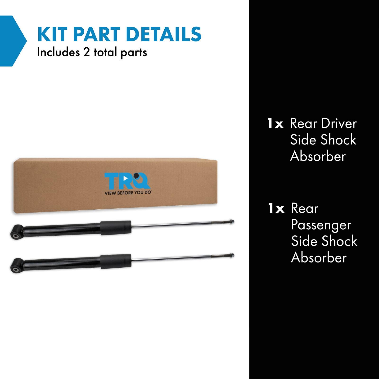 Trq Rear Shock Absorber Set Compatible With 2015-2020 Honda Fit