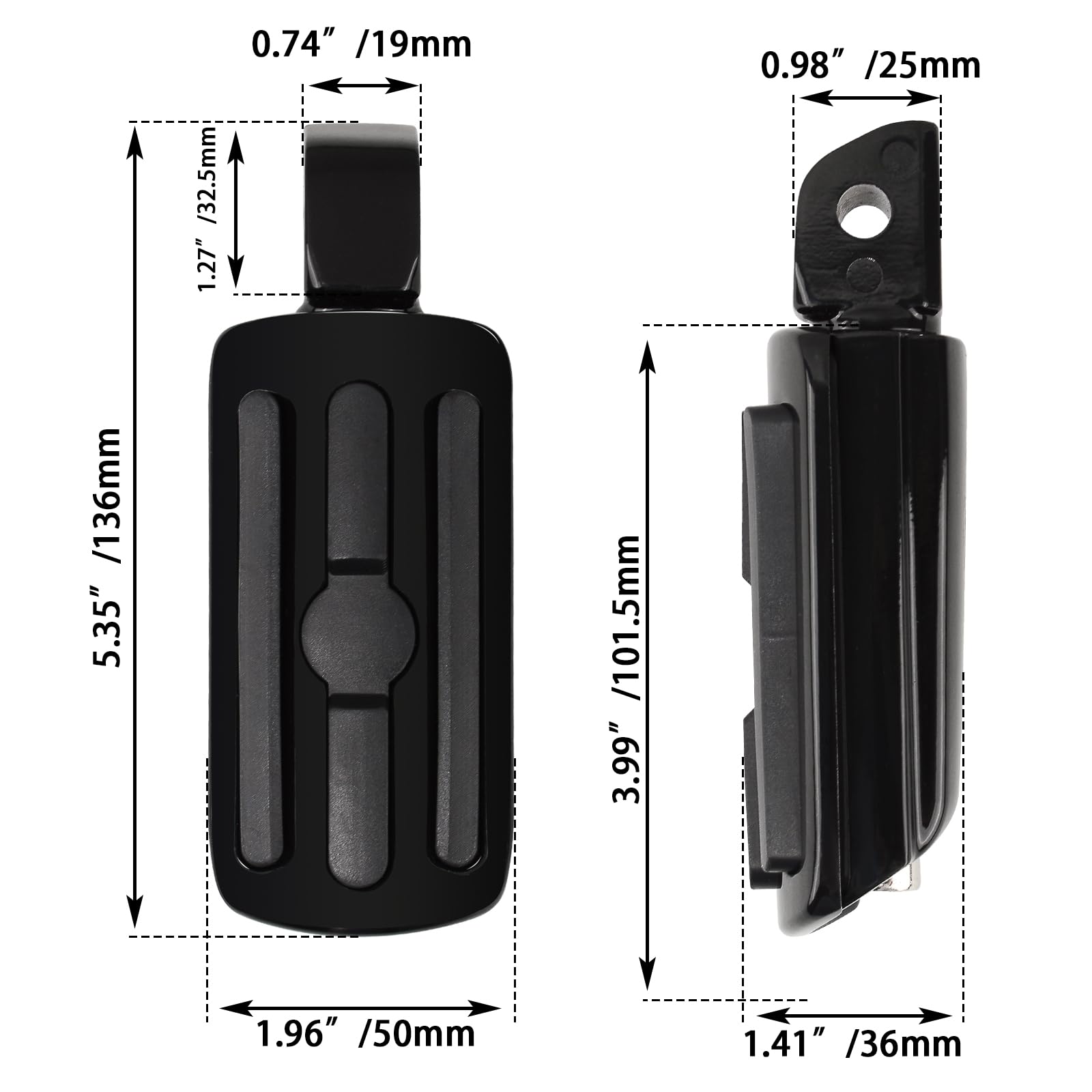 Wowtk Passenger Footpegs Fits For Harley Davidson Softail 2018 2019 2020 2021 2022 2023 Deluxe Fat Boy Heritage Sport Glide Soft